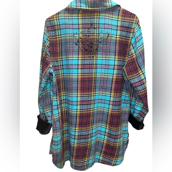 Soft Surroundings Plaid Button Down Tattoo
Back Shirt M - Picture 5 of 8